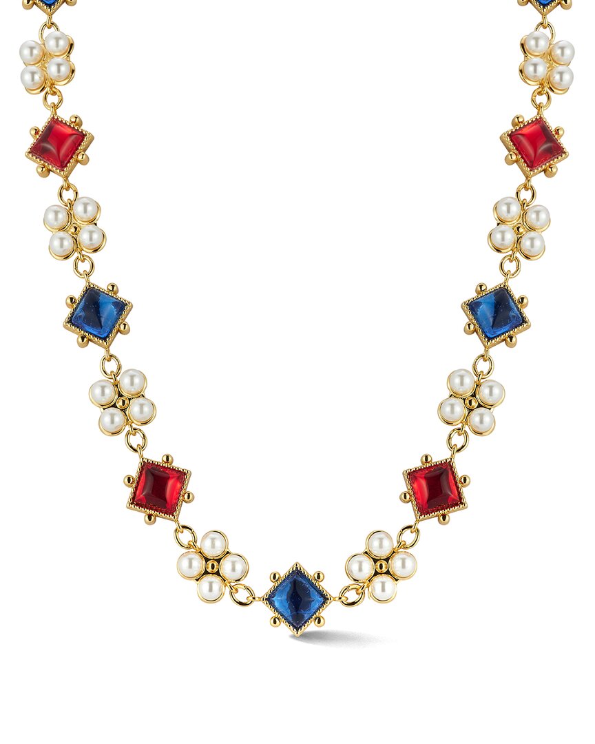 Chloe & Madison Chloe And Madison Plated Cz Gem Choker Necklace