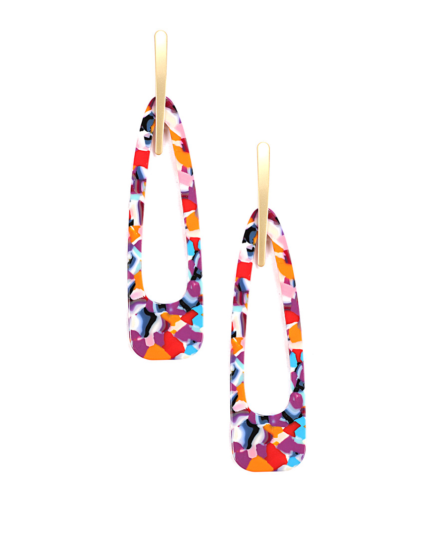 Eye Candy La Heath Resin Multicolor Drop Earrings