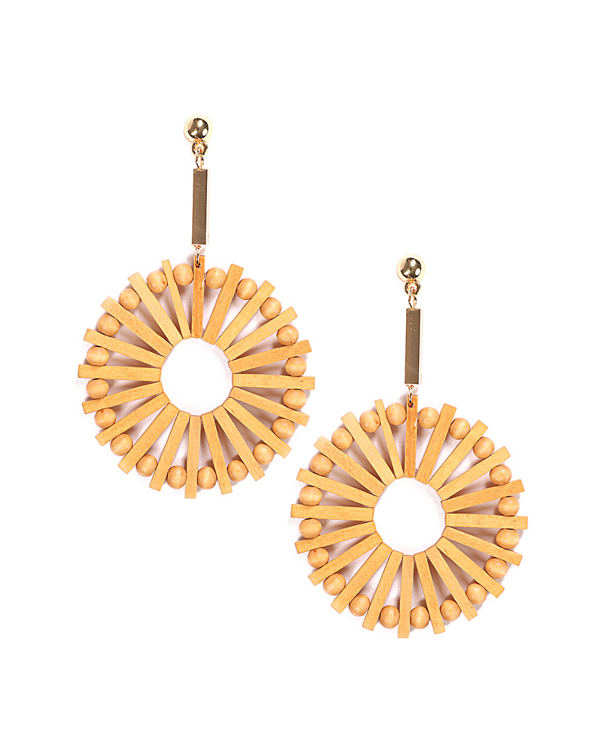 Eye Candy La Alpine Wood Drop Earrings