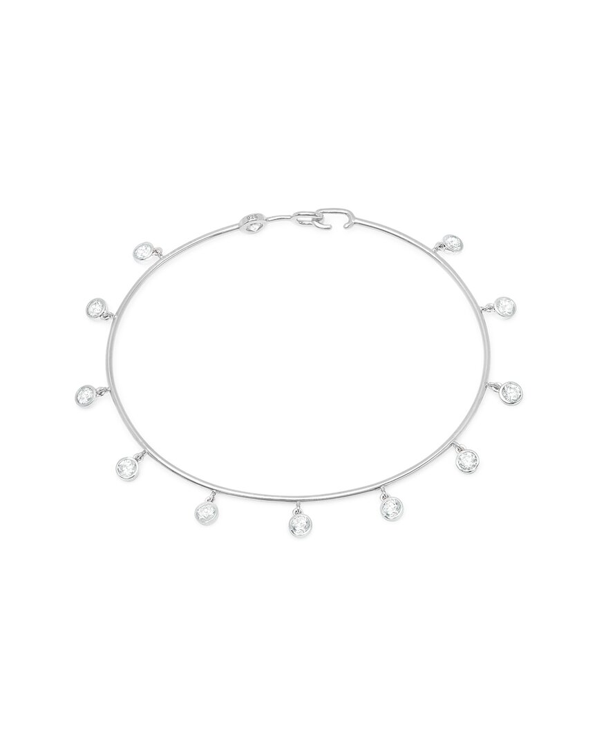 Crislu Silver Cz Bracelet In Metallic
