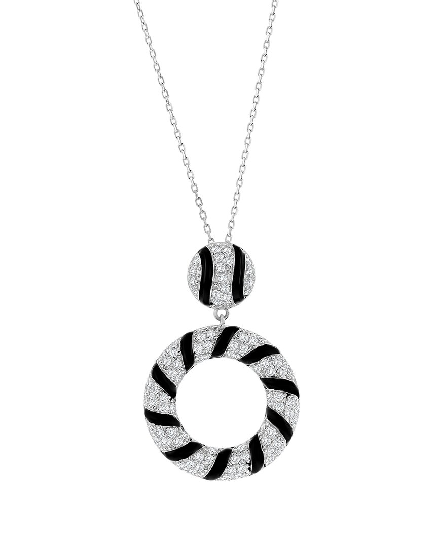 Suzy Levian Cz Jewelry Suzy Levian Silver Cz Drop Pendant Necklace