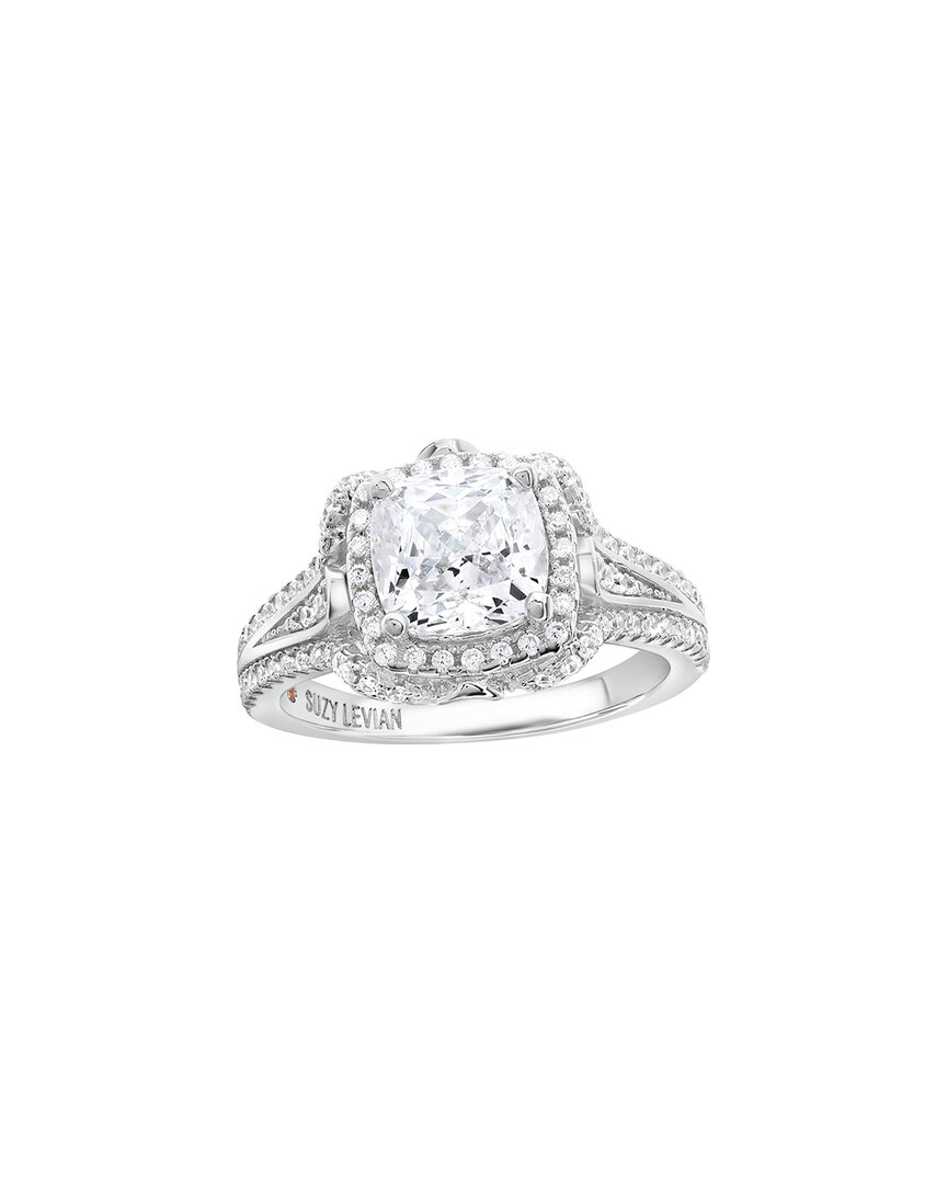 Suzy Levian Cz Jewelry Suzy Levian Silver Cz Engagement Ring