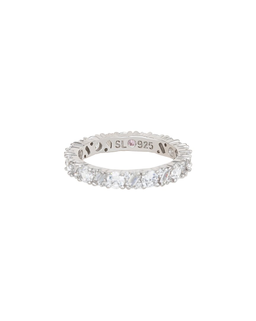 Suzy Levian Cz Jewelry Suzy Levian Silver Cz Multi-cut Eternity Ring