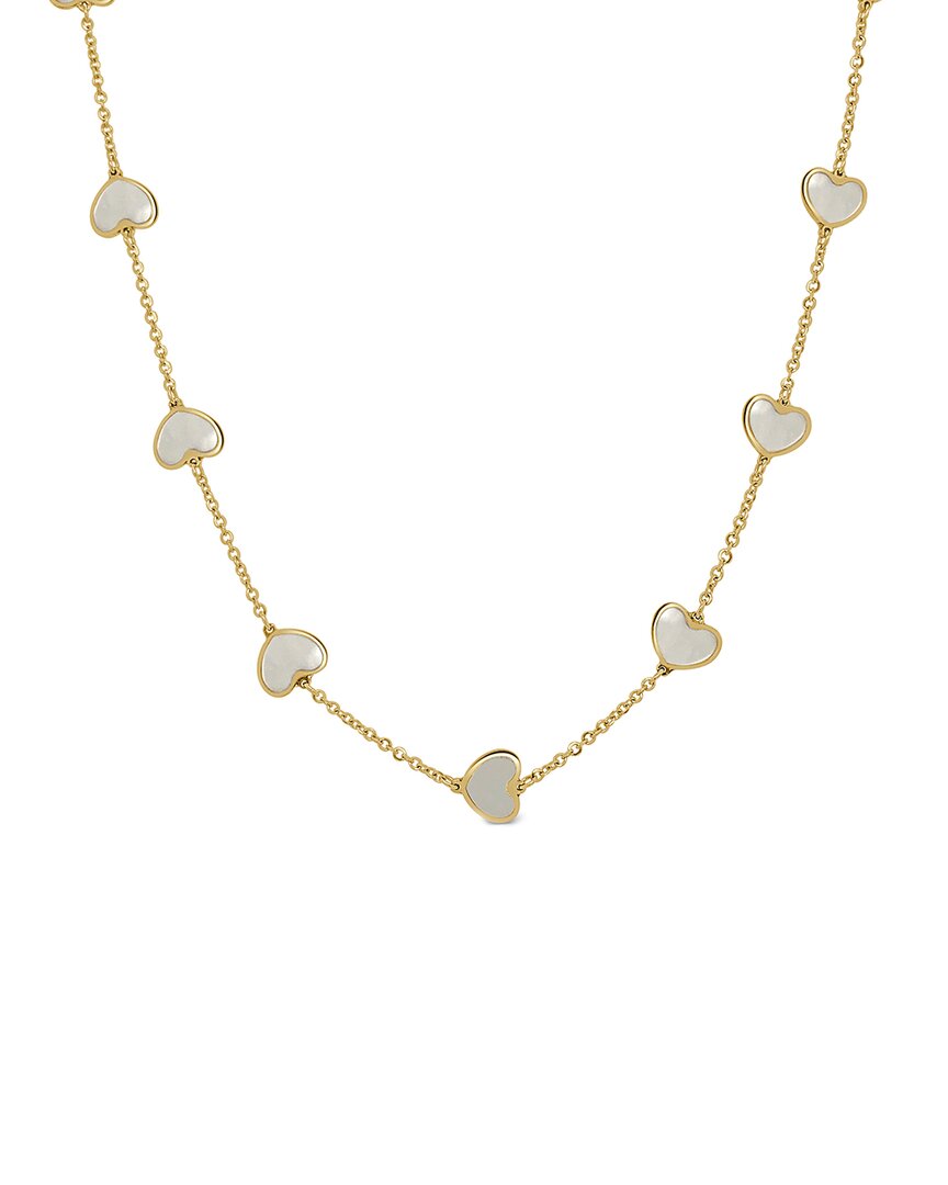 Sabrina Designs 14k Mother-of-pearl Station Heart Necklace