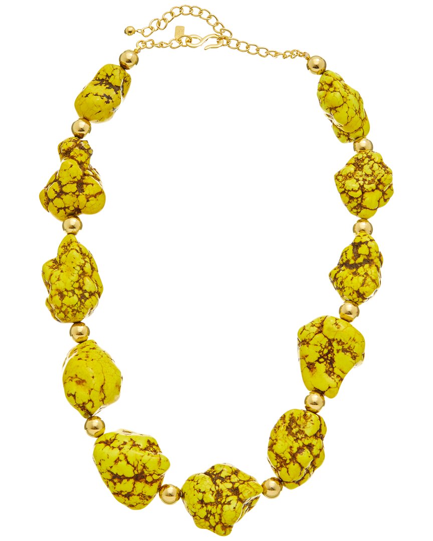 Kenneth Jay Lane Plated Beaded Necklace