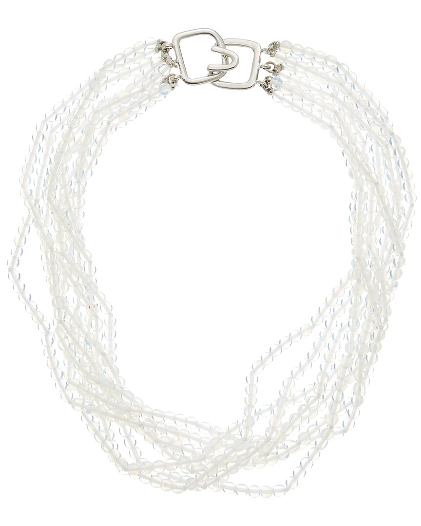 Kenneth Jay Lane Multi Row Necklace In Neutral