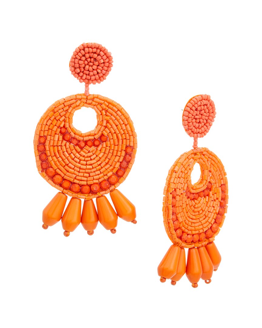 Kenneth Jay Lane Dangle Earrings In Orange