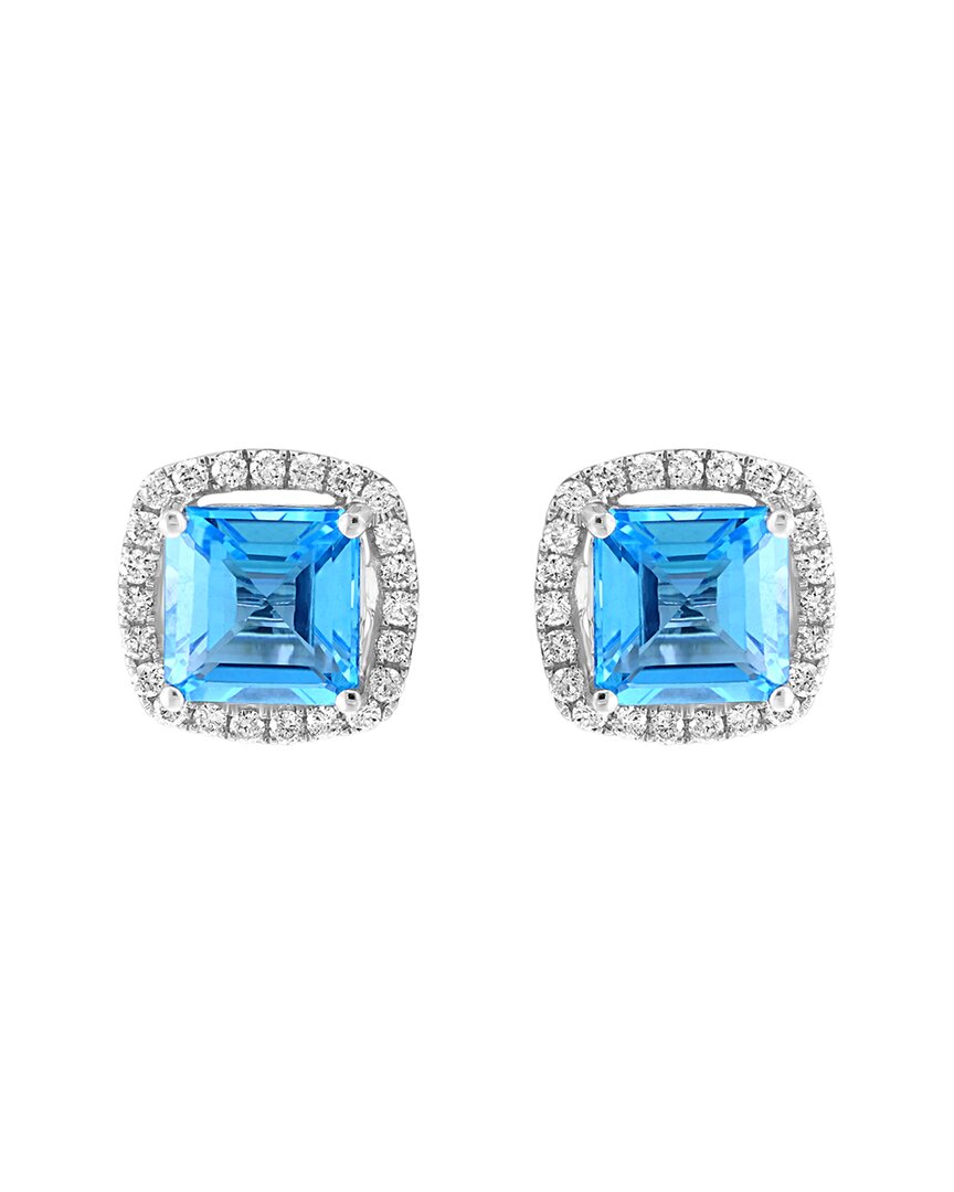 Effy Fine Jewelry 14K 4.38 ct. tw. Diamond & Blue Topaz Earrings