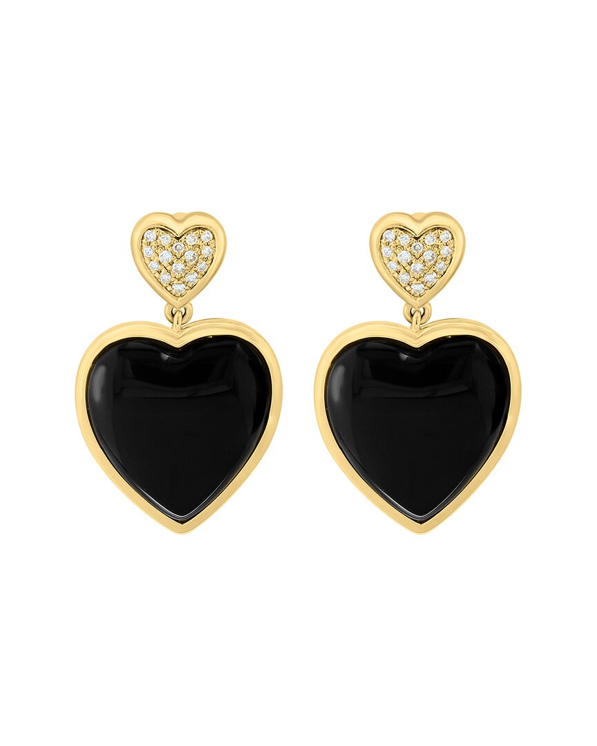 Effy Fine Jewelry 14K 9.60 ct. tw. Diamond & Onyx Earrings