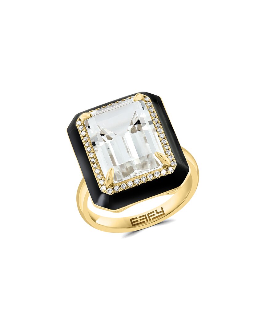 Effy Fine Jewelry 14K 9.97 ct. tw. Diamond & White Topaz Ring