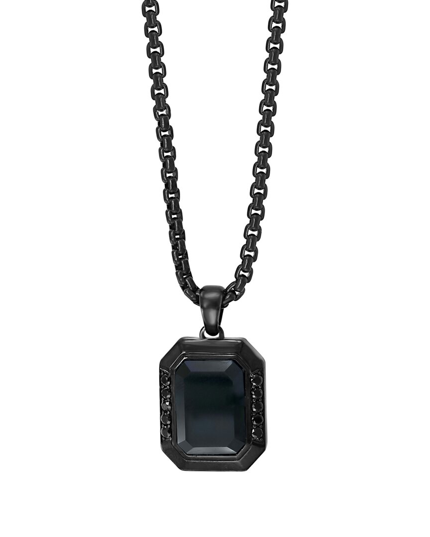 Effy Fine Jewelry Silver 4.35 ct. tw. Onyx, Black Spinel Necklace