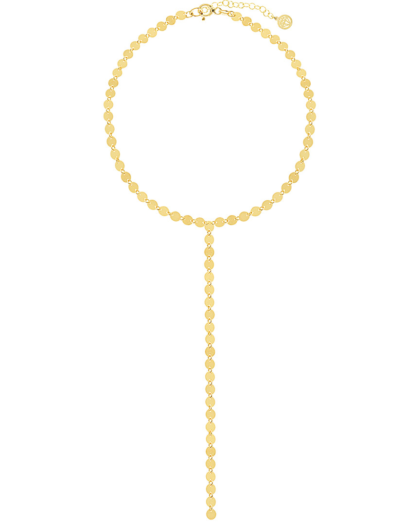 Gabi Rielle Gold Over Silver Multi Disc Lariat Necklace