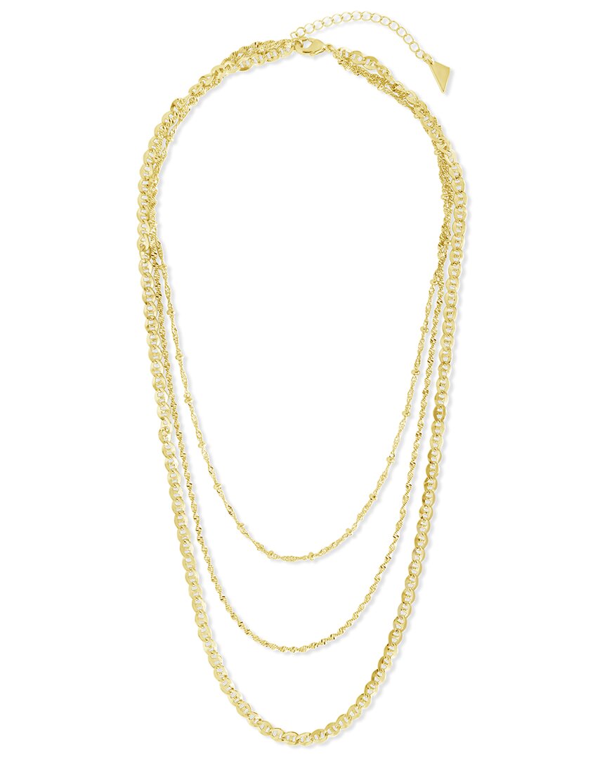 Shop Sterling Forever 14k Plated Lanora Layered Chain Necklace