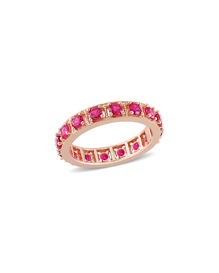 Rina Limor Rose Gold Over Silver 1.60 Ct. Tw. Ruby Eternity Ring