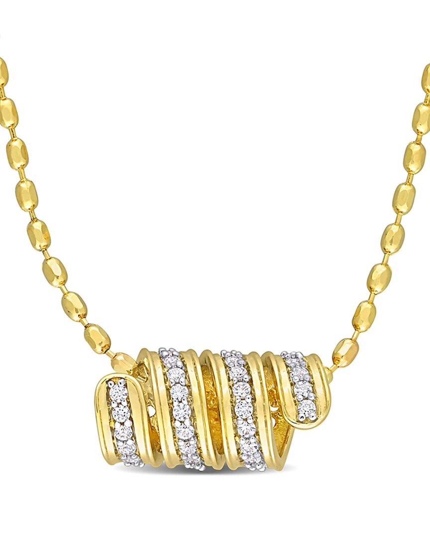 Rina Limor Gold Over Silver 0.53 Ct. Tw. Sapphire Pendant Necklace