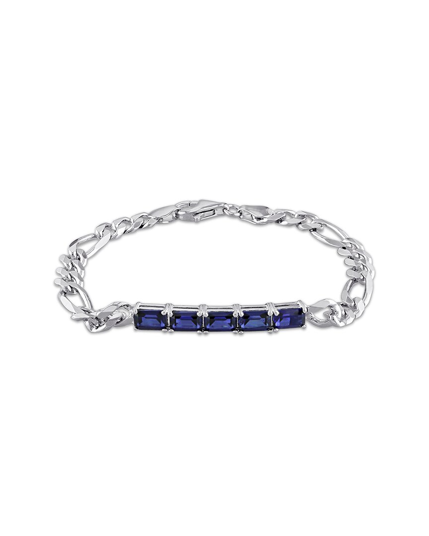 Rina Limor Silver 4.70 Ct. Tw. Sapphire Birthstone Link Bracelet