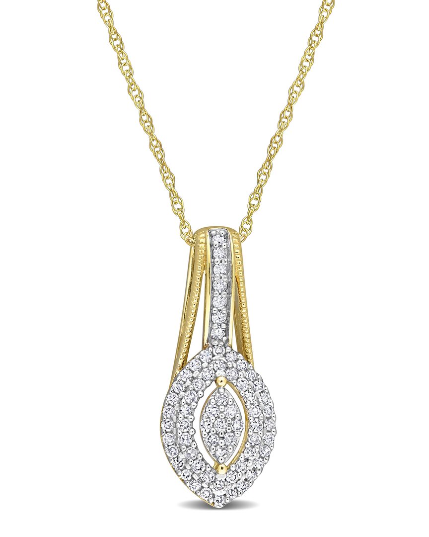 Rina Limor 10k 0.24 Ct. Tw. Diamond Pendant Necklace