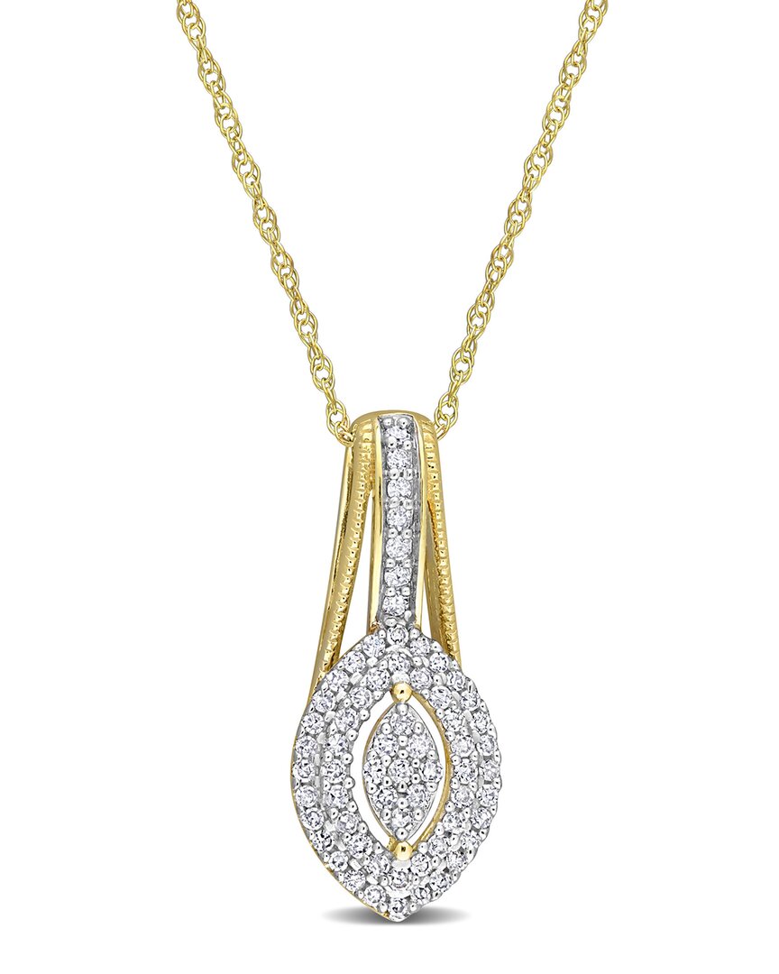 Rina Limor 10k 0.24 Ct. Tw. Diamond Pendant Necklace