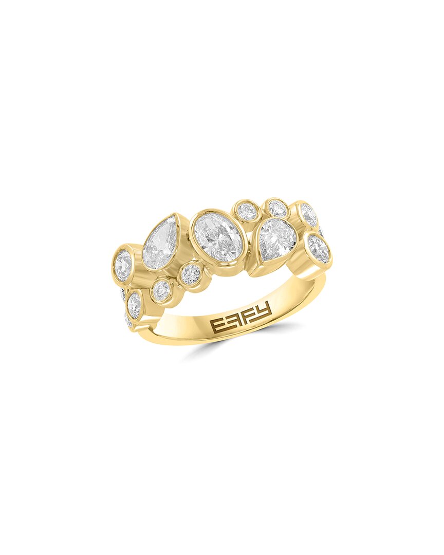 Effy Fine Jewelry Gold Over Silver 1.71 Ct. Tw. Lab-grown Diamond Ring In Gold