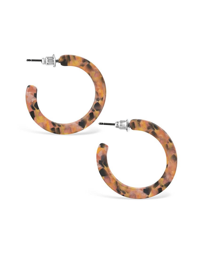 Sterling Forever 14k Plated Resin Hoops