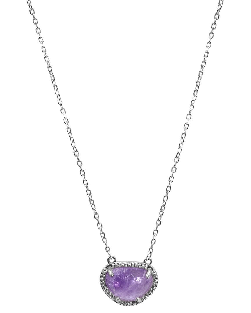 Shop Adornia Fine Jewelry Silver 2.00 Ct. Tw. Amethyst February Birthstone Necklace