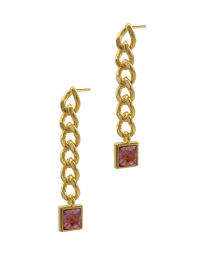 Shop Adornia Fine Jewelry 14k Over Silver 1.50 Ct. Tw. Ruby Chain Drop Earrings