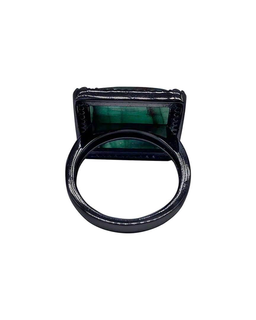 Shop Adornia Fine Jewelry Silver 6.30 Ct. Tw. Diamond & Emerald Halo Ring