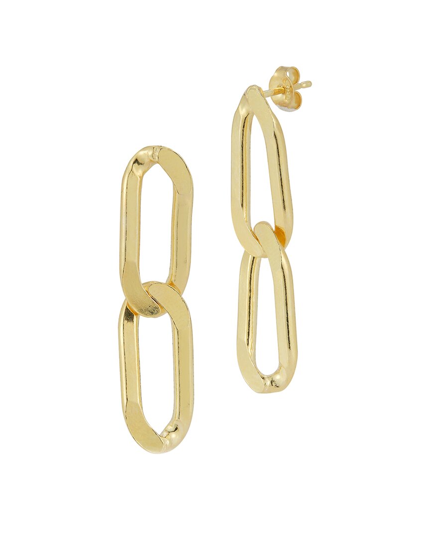 Chloe & Madison Chloe And Madison 14k Over Silver Link Chain Drop Earrings
