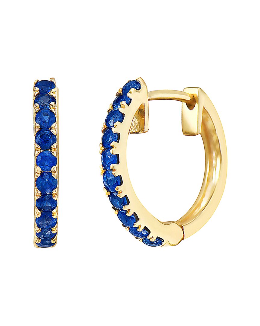 Gemstones 14k 0.20 Ct. Tw. Sapphire Huggie Earrings