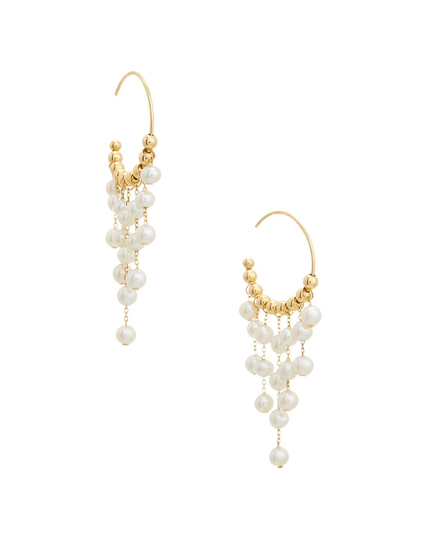 Maitre De Diamant 18k 3-4mm Pearl Earring