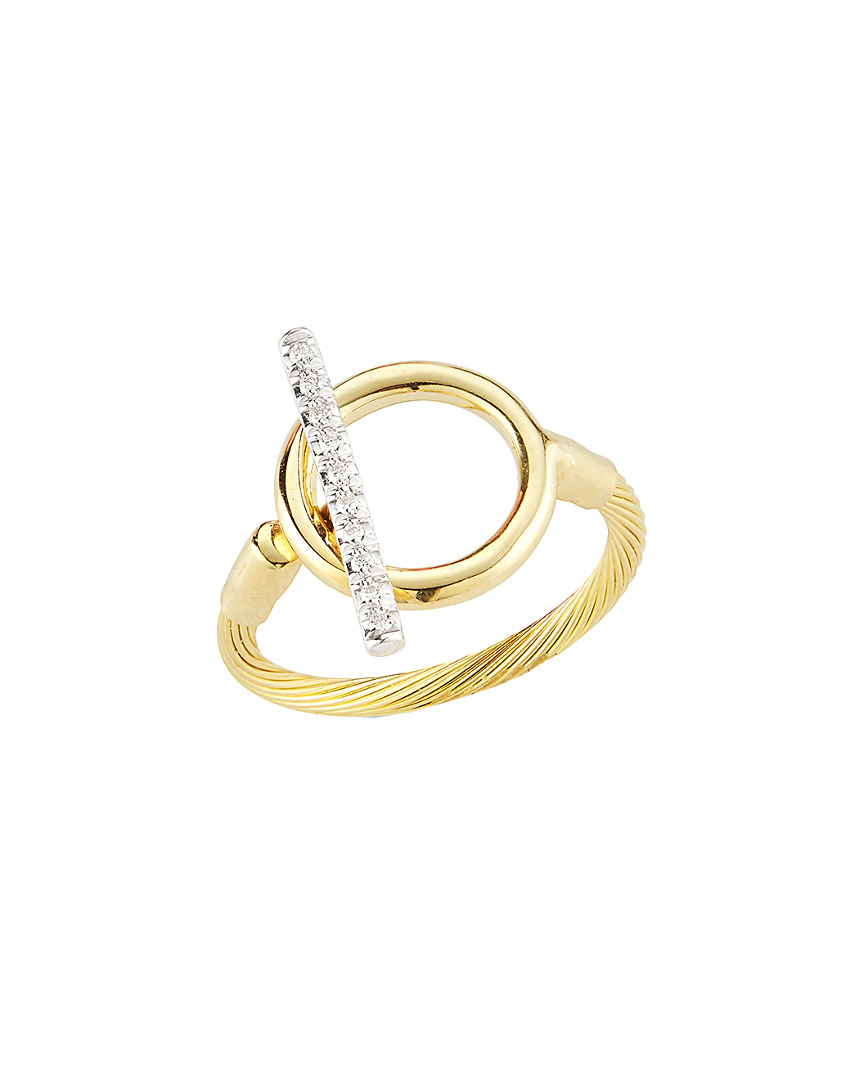 I. Reiss 14k Diamond Toggle Wire Ring