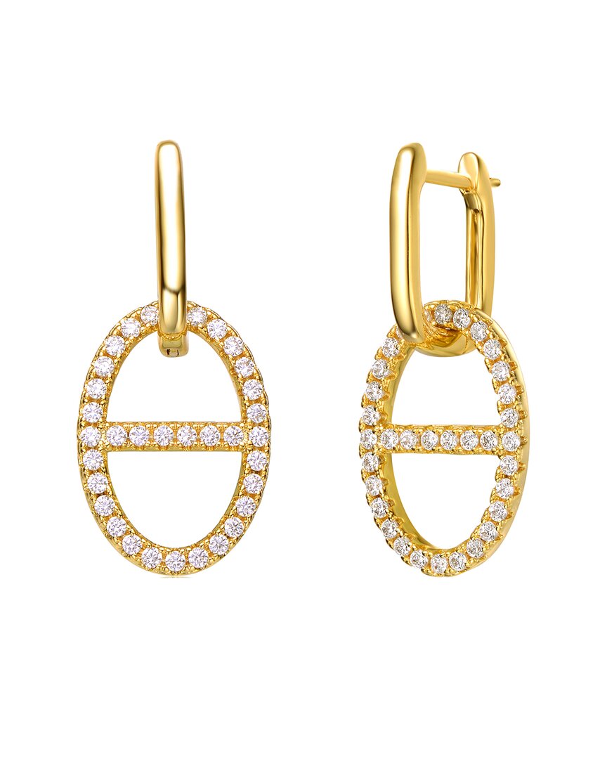 Rachel Glauber 14k Plated Cz Dangle Earrings