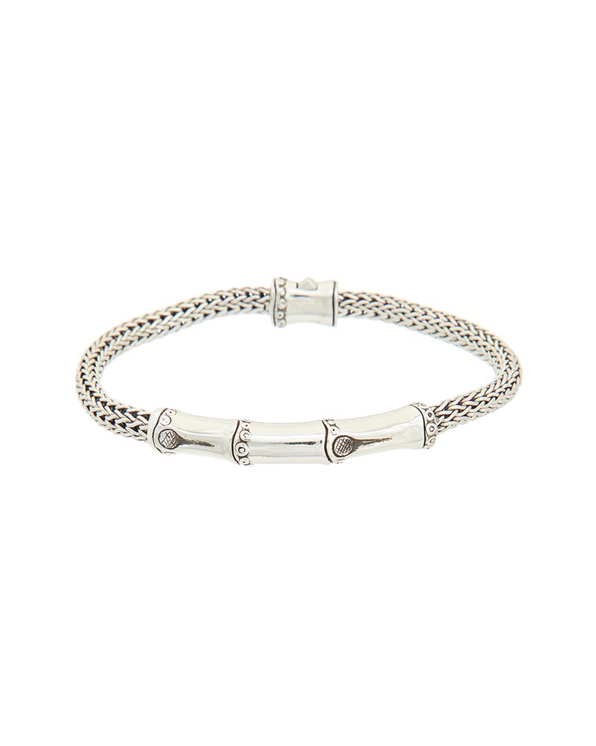 John Hardy Bamboo Silver Station Bracelet In Silver