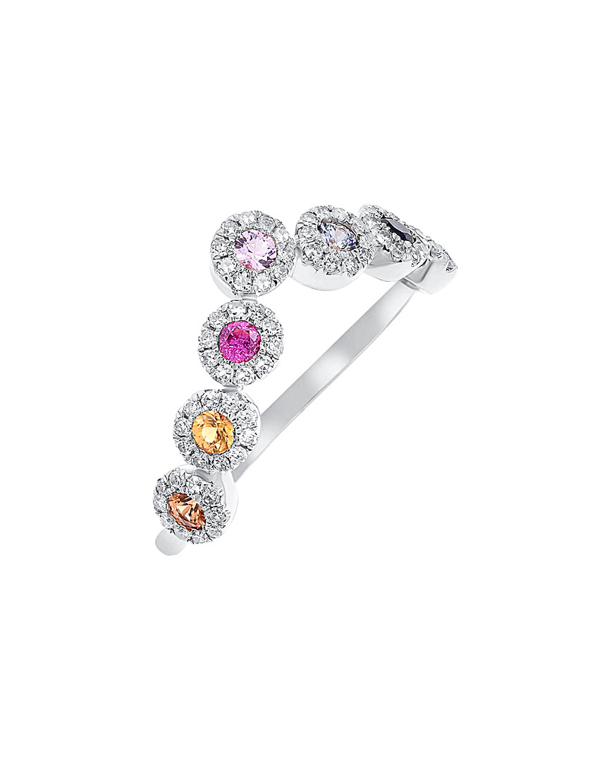 Diana M. Fine Jewelry 14k 0.71 Ct. Tw. Diamond & Sapphire Ring