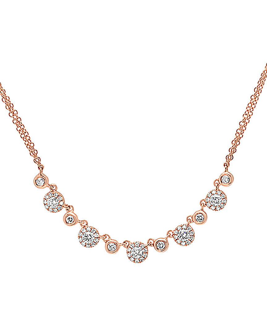 Diana M. Fine Jewelry 14k Rose Gold 0.50 Ct. Tw. Diamond Necklace