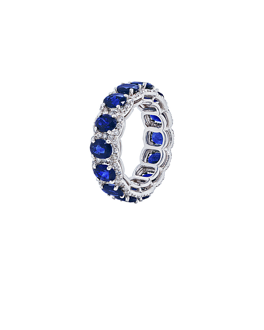 Shop Diana M. Fine Jewelry 18k 8.40 Ct. Tw. Diamond & Sapphire Ring