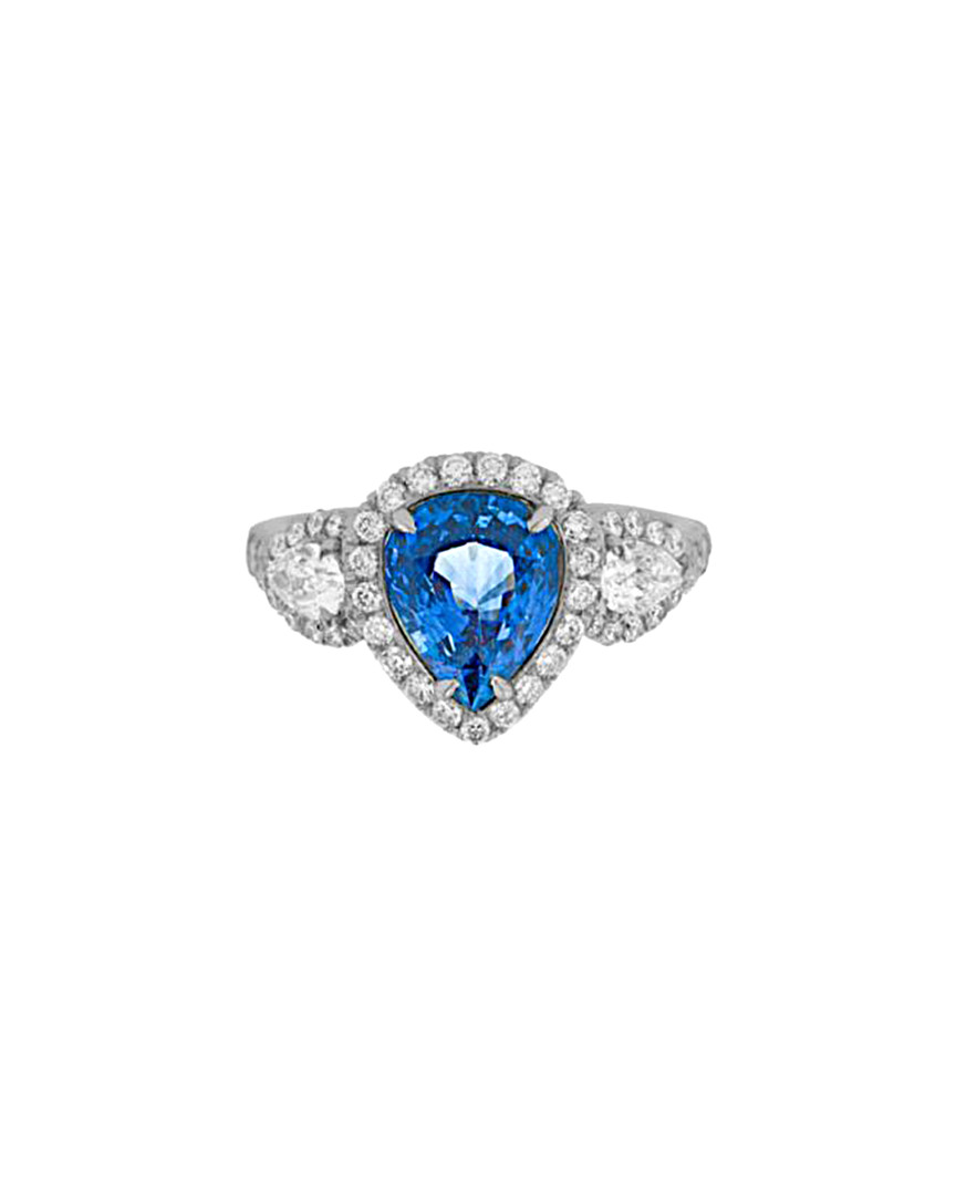 Diana M. Fine Jewelry Platinum 4.35 ct. tw. Diamond & Sapphire Ring