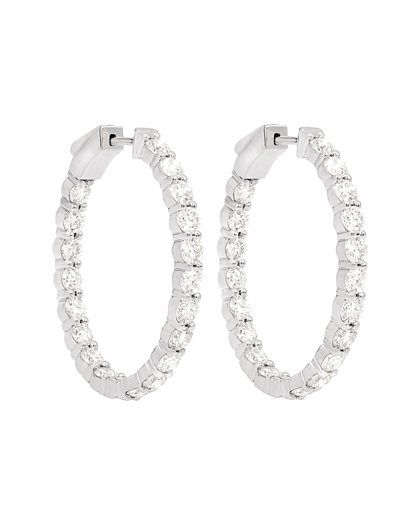 Diana M. Fine Jewelry 18k 7.20 Ct. Tw. Diamond Hoops