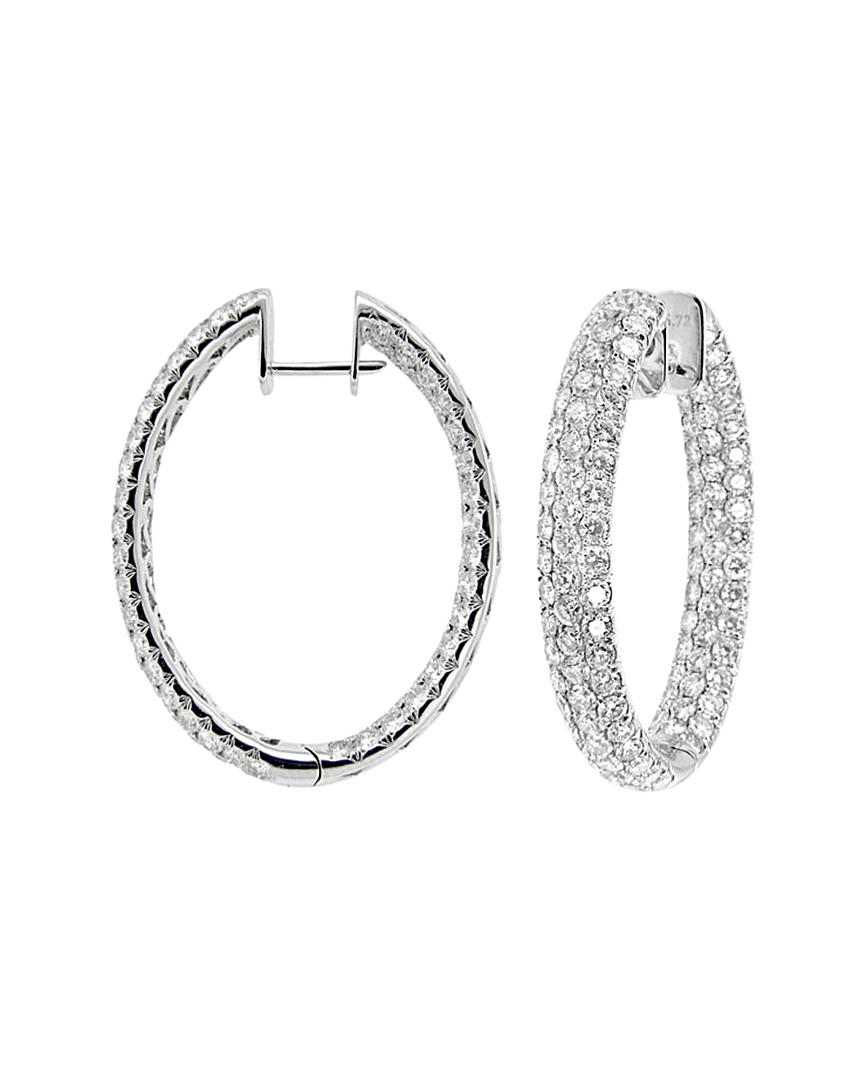 Diana M. Fine Jewelry 18K 4.25 ct. tw. Diamond Hoops