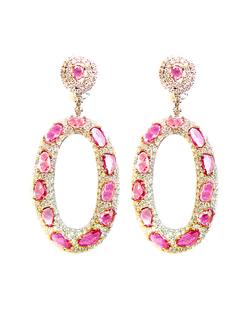 Diana M. Fine Jewelry 18k 23.47 Ct. Tw. Diamond & Sapphire Earrings