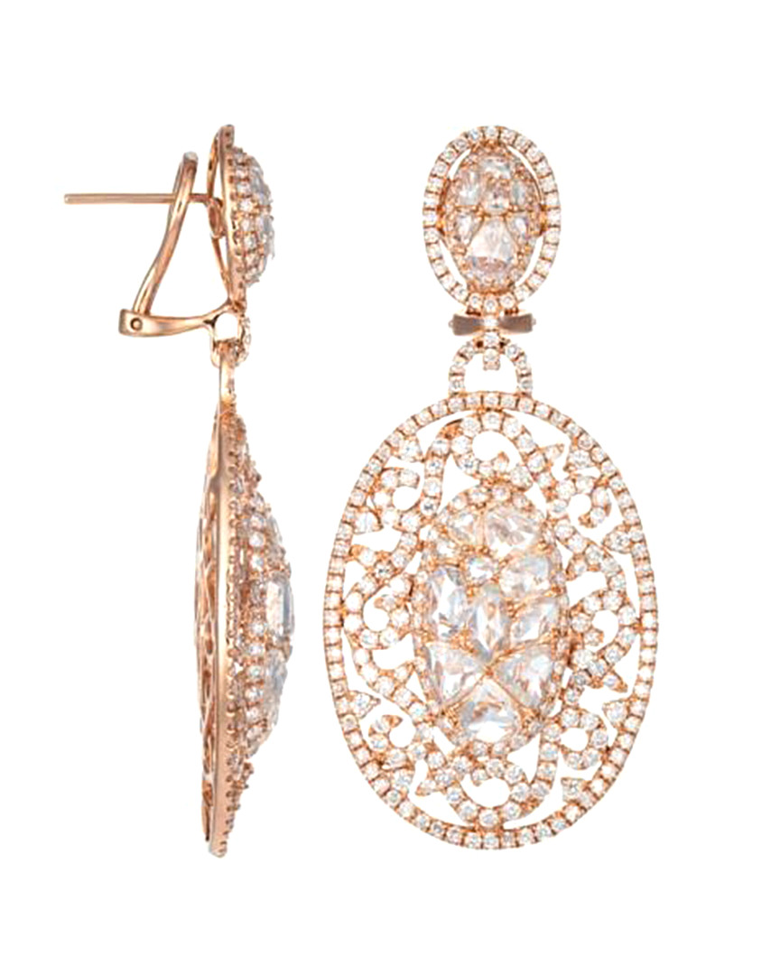 Diana M. Fine Jewelry 18K Rose Gold 8.05 ct. tw. Diamond Earrings
