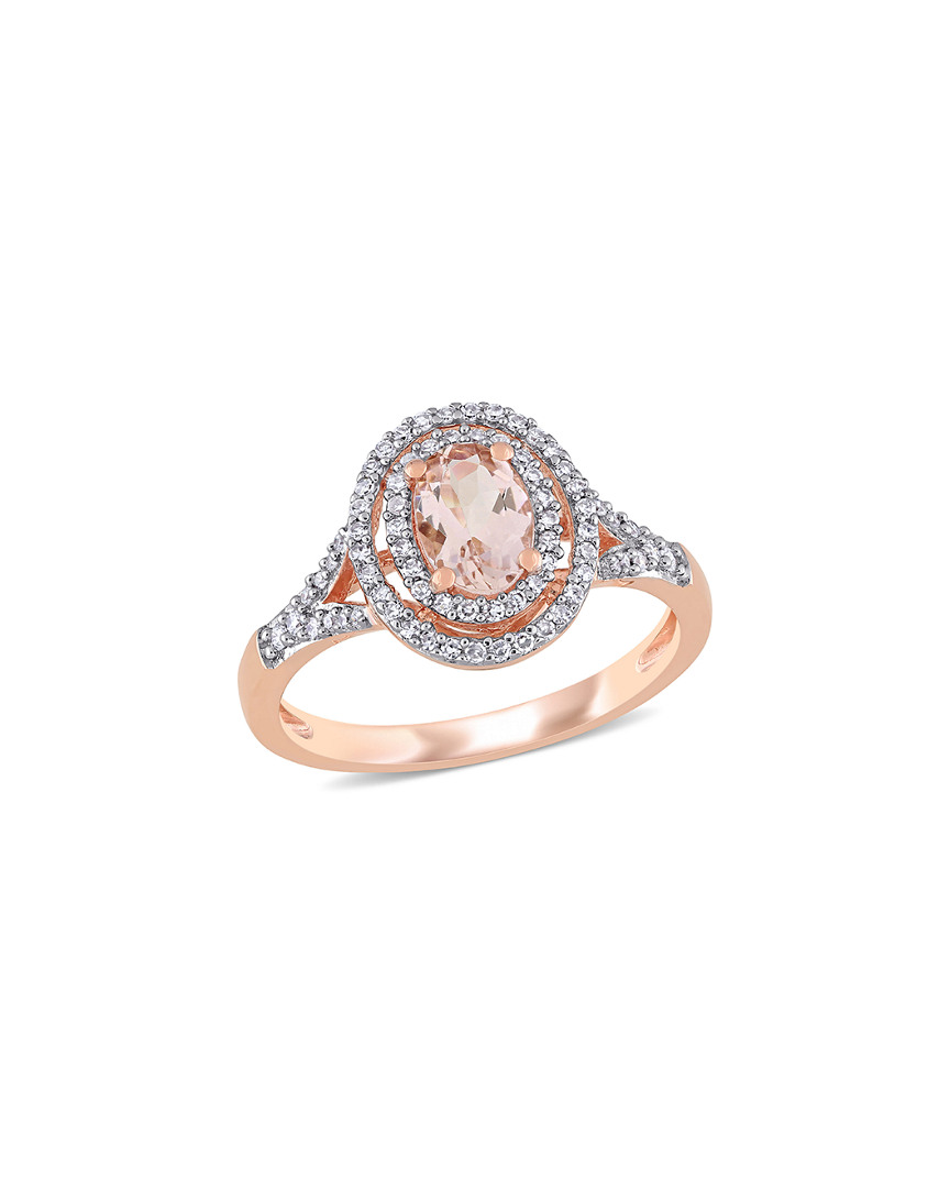 Rina Limor 14k Rose Gold 0.95 Ct. Tw. Diamond & Morganite Ring
