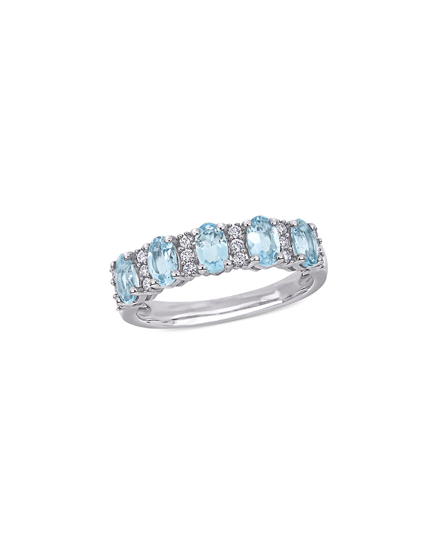 Rina Limor 14k 1.41 Ct. Tw. Diamond & Aquamarine Ring