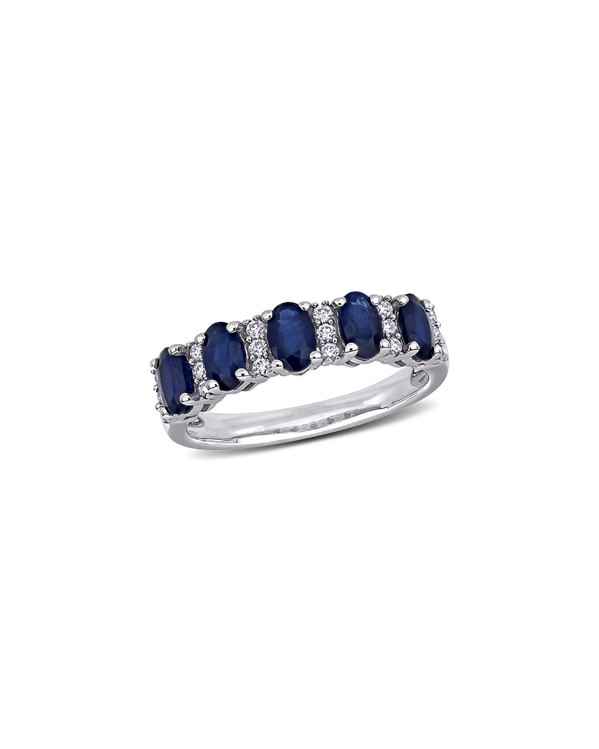 Rina Limor 14k 1.66 Ct. Tw. Diamond & Blue Sapphire Ring