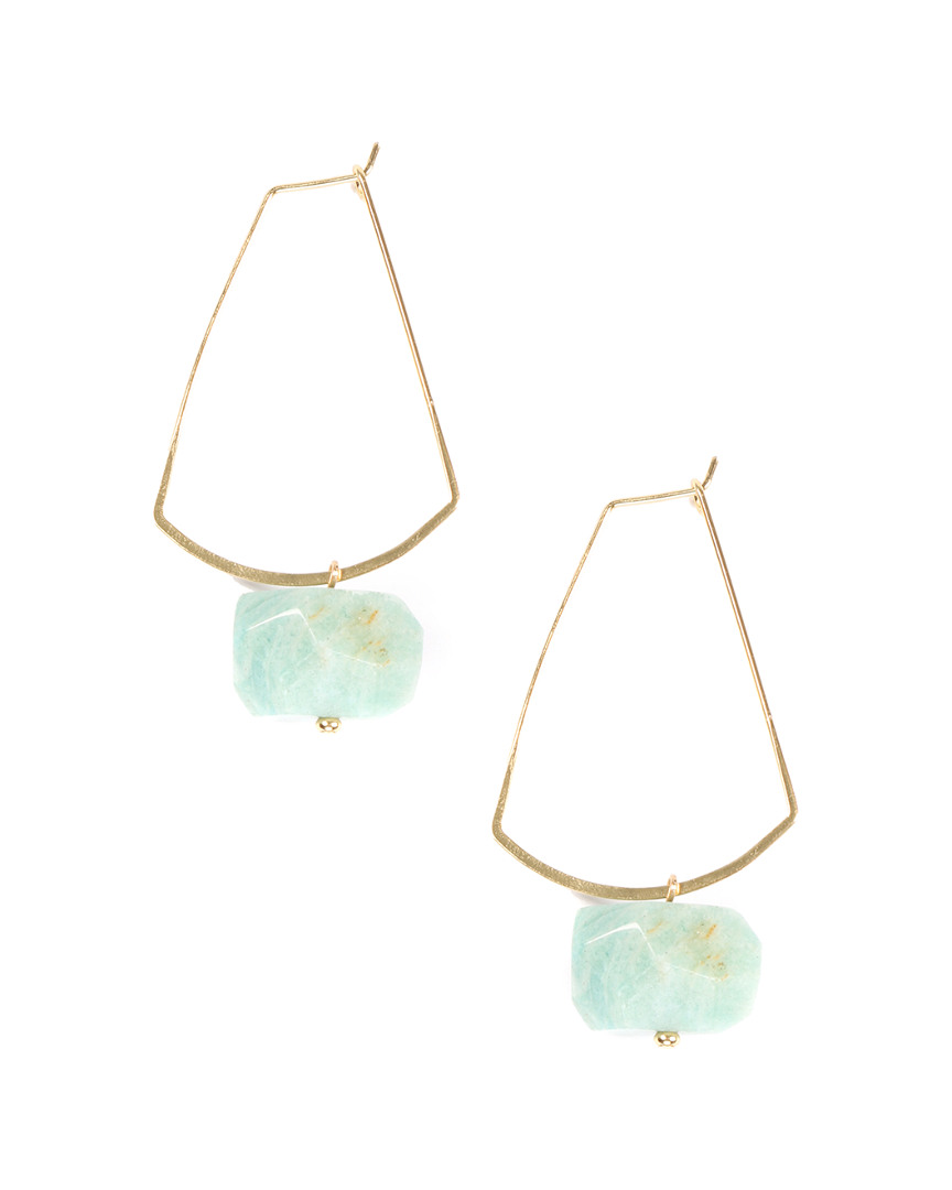 Eye Candy La Amazonite Stone Drop Earring