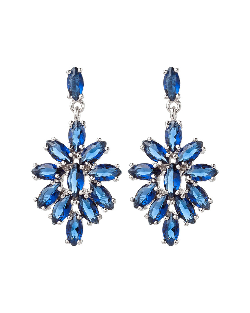 Eye Candy La The Luxe Collection Rhodium Plated Cz Drop Earrings