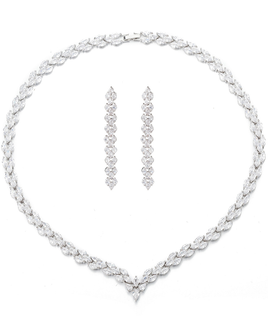 Eye Candy La Winter Cz Crystal Necklace Set