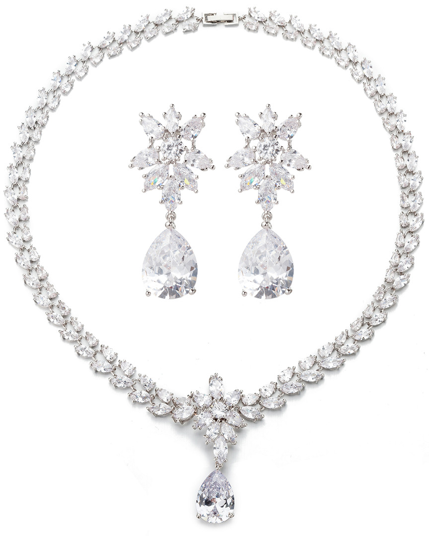 Eye Candy La Queen Cz Crystal Necklace Set