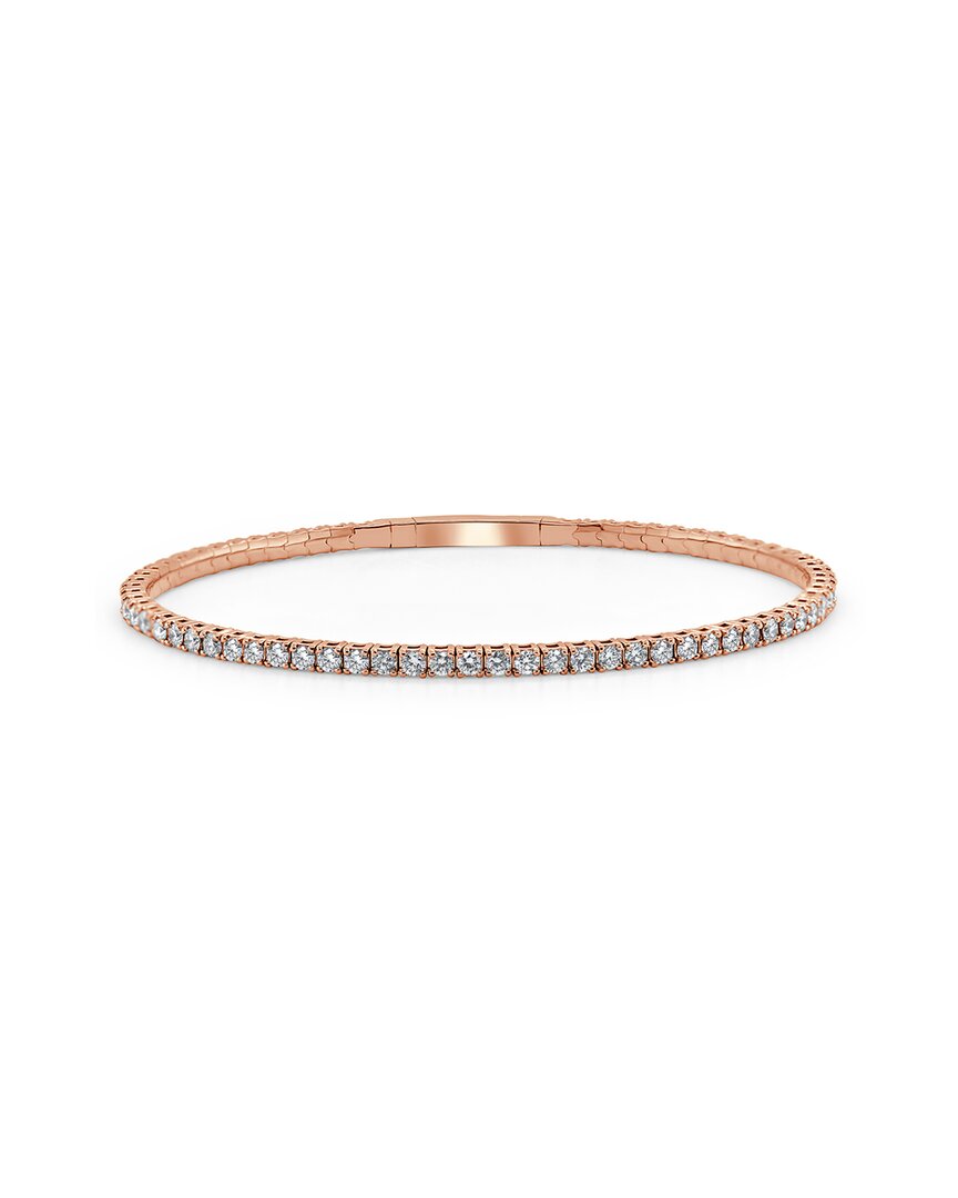 Sabrina Designs 14k Rose Gold 2.57 Ct. Tw. Diamond Flexible Bangle Bracelet