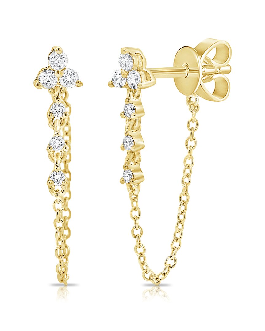 Sabrina Designs 14k 0.17 Ct. Tw. Diamond Dangle Earrings